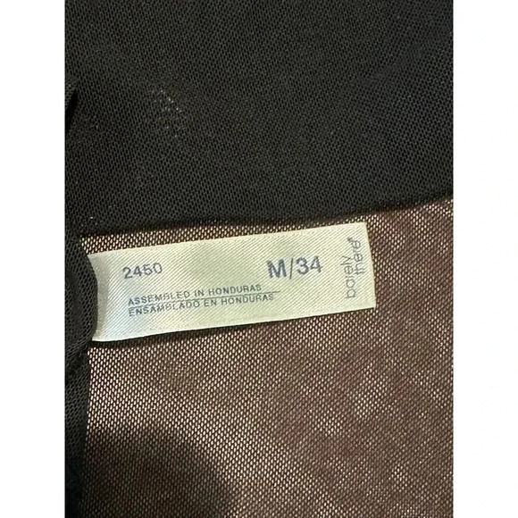 Barely There Mesh Tank Top With Lace Trim | Size M - Picture 3 of 4